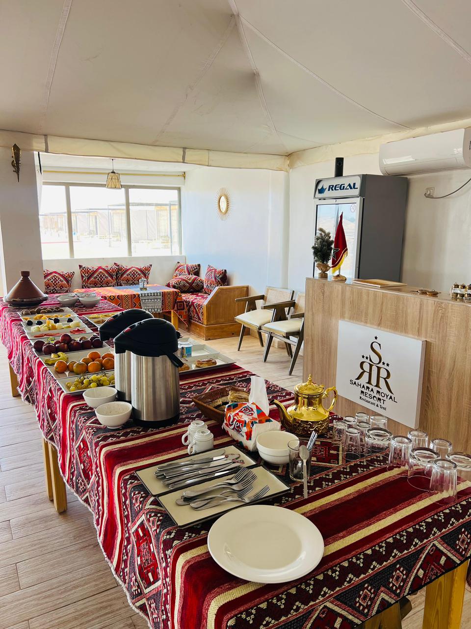 Moroccan breakfast buffet included with every stay at Sahara Royal Resort Merzouga