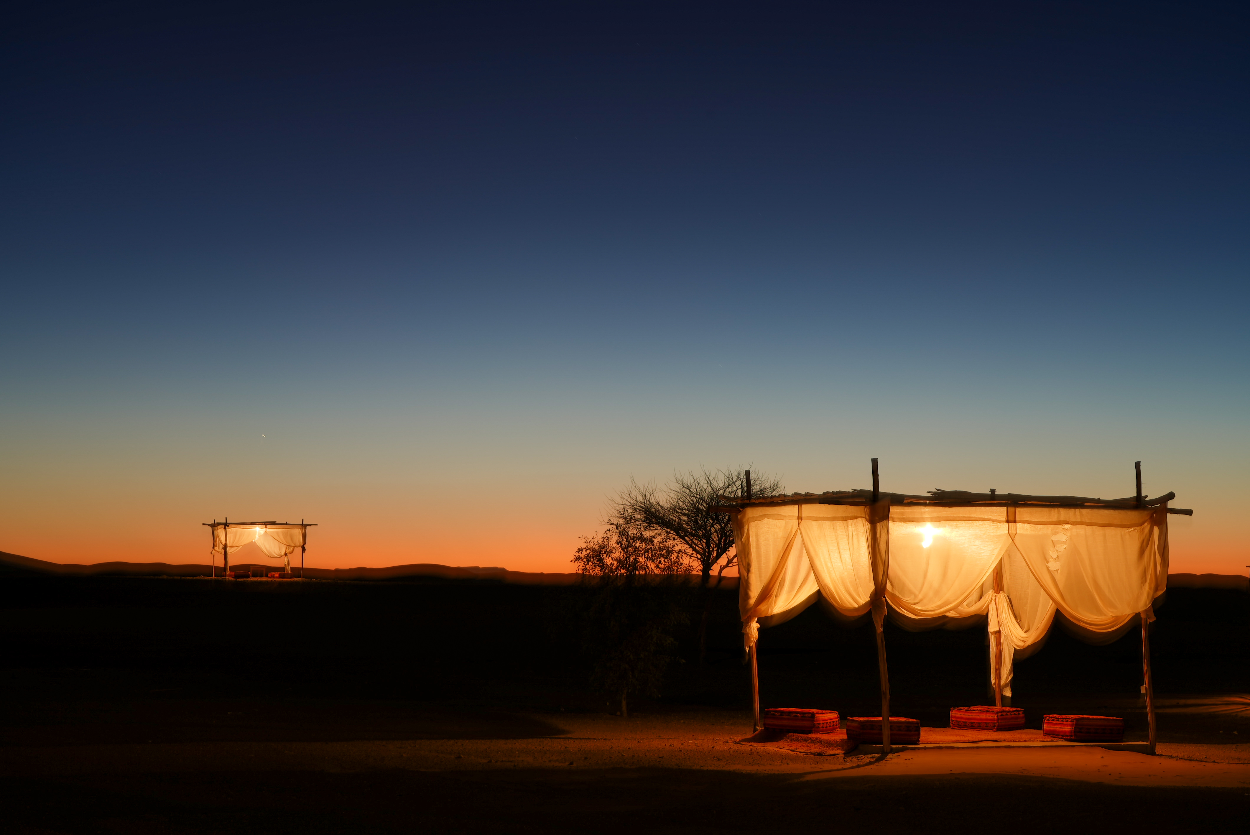 Stargazing under the Sahara night sky – luxury desert camp experience Merzouga