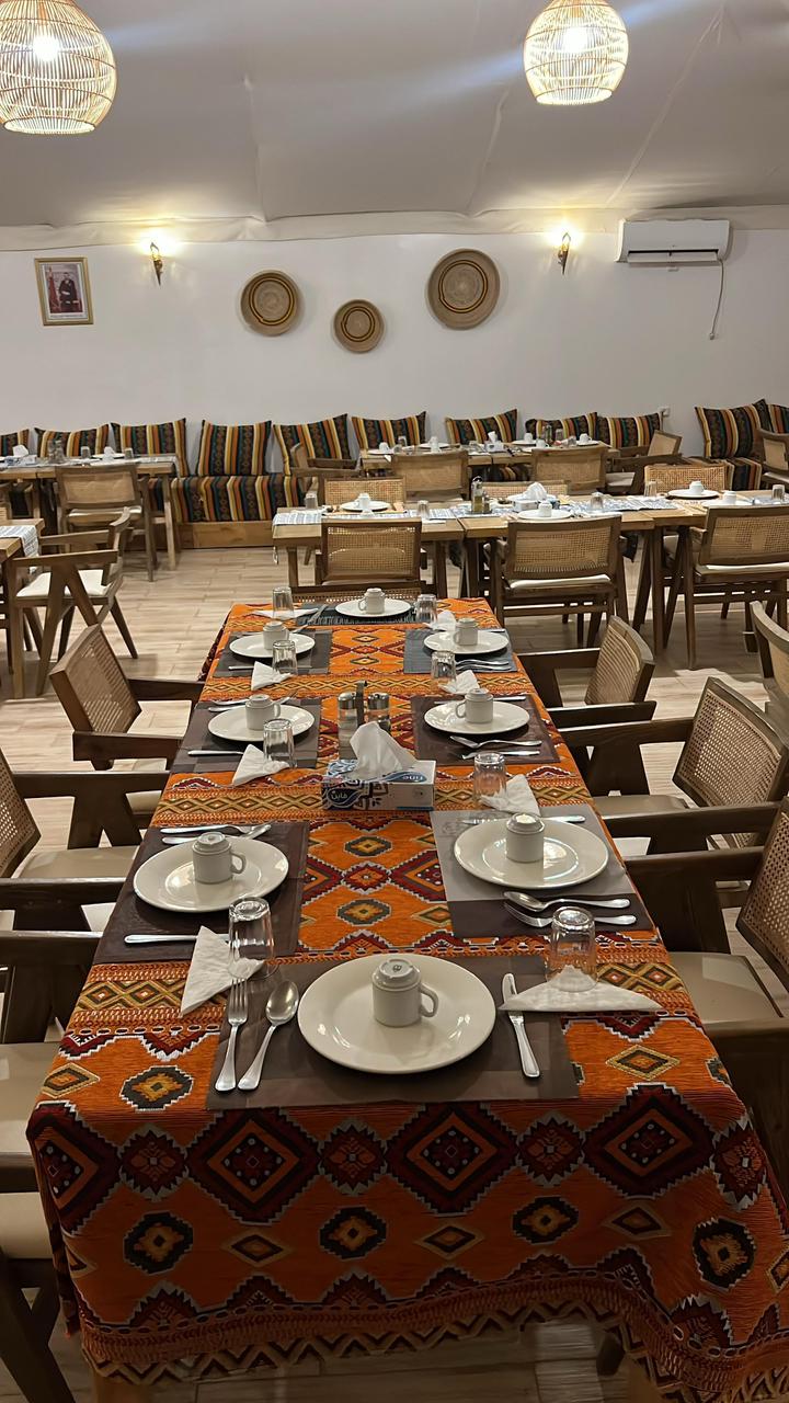 Elegant restaurant interior at Sahara Royal Resort – Erg Chebbi desert camp